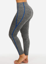 Load image into Gallery viewer, Women&#39;s Active Royal Blue Stripe Color Gray Leggings JET-155
