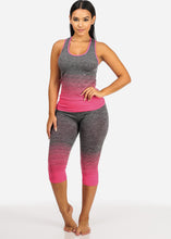 Load image into Gallery viewer, Neon Fuchsia Women,s Activeware Sports Set 2 PCS SP-08CASET