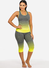Load image into Gallery viewer, Neon Yellow Women,s Activeware Sports Set 2 PCS SP-08CASET