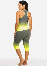 Load image into Gallery viewer, Neon Yellow Women,s Activeware Sports Set 2 PCS SP-08CASET