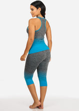 Load image into Gallery viewer, Blue/Gray Women,s Activeware Sports Set 2 PCS SP-08CASET
