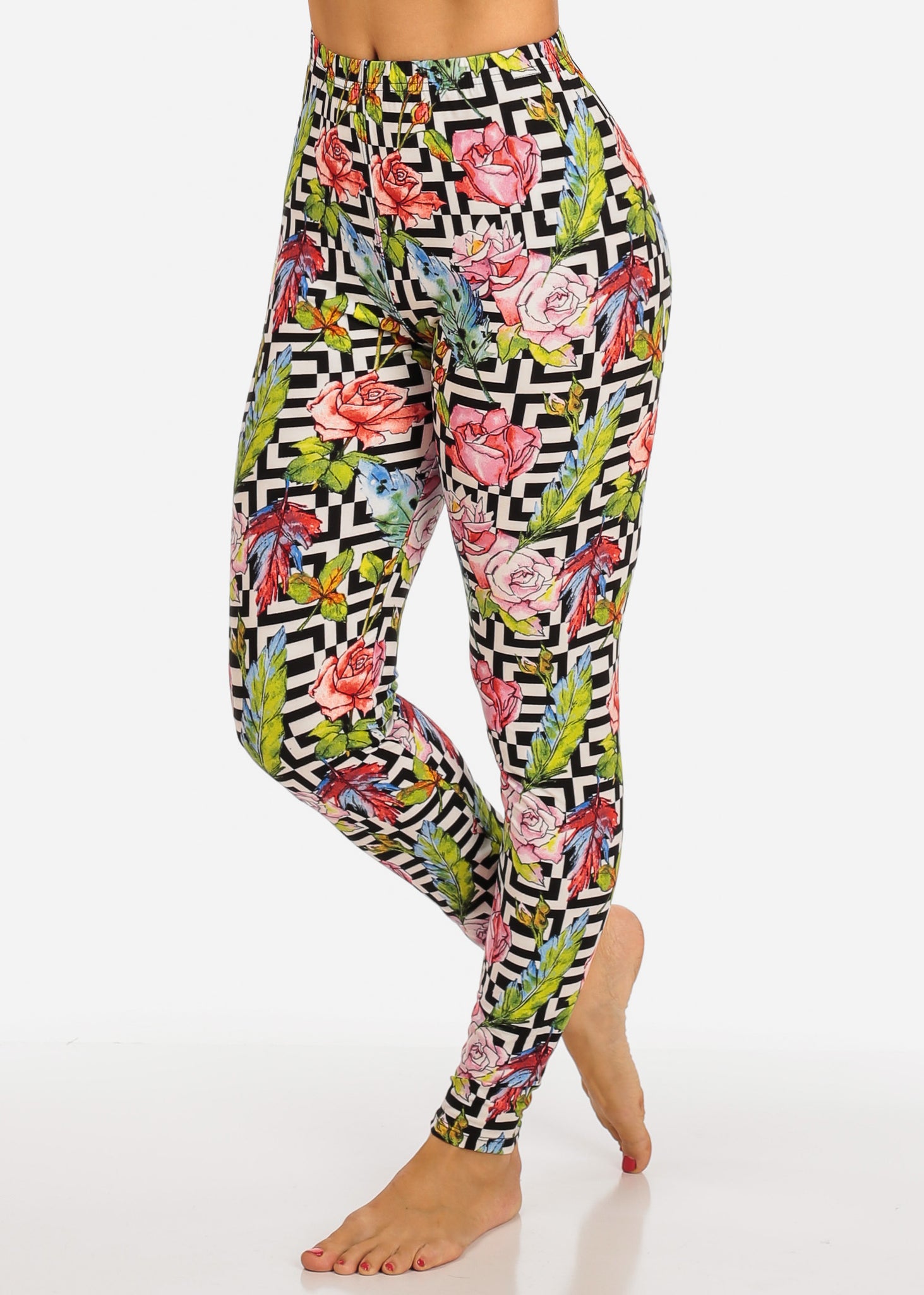 SOFT SURROUNDINGS Multi-Colored Mosaic Print Leggings - Women's Petite  Medium