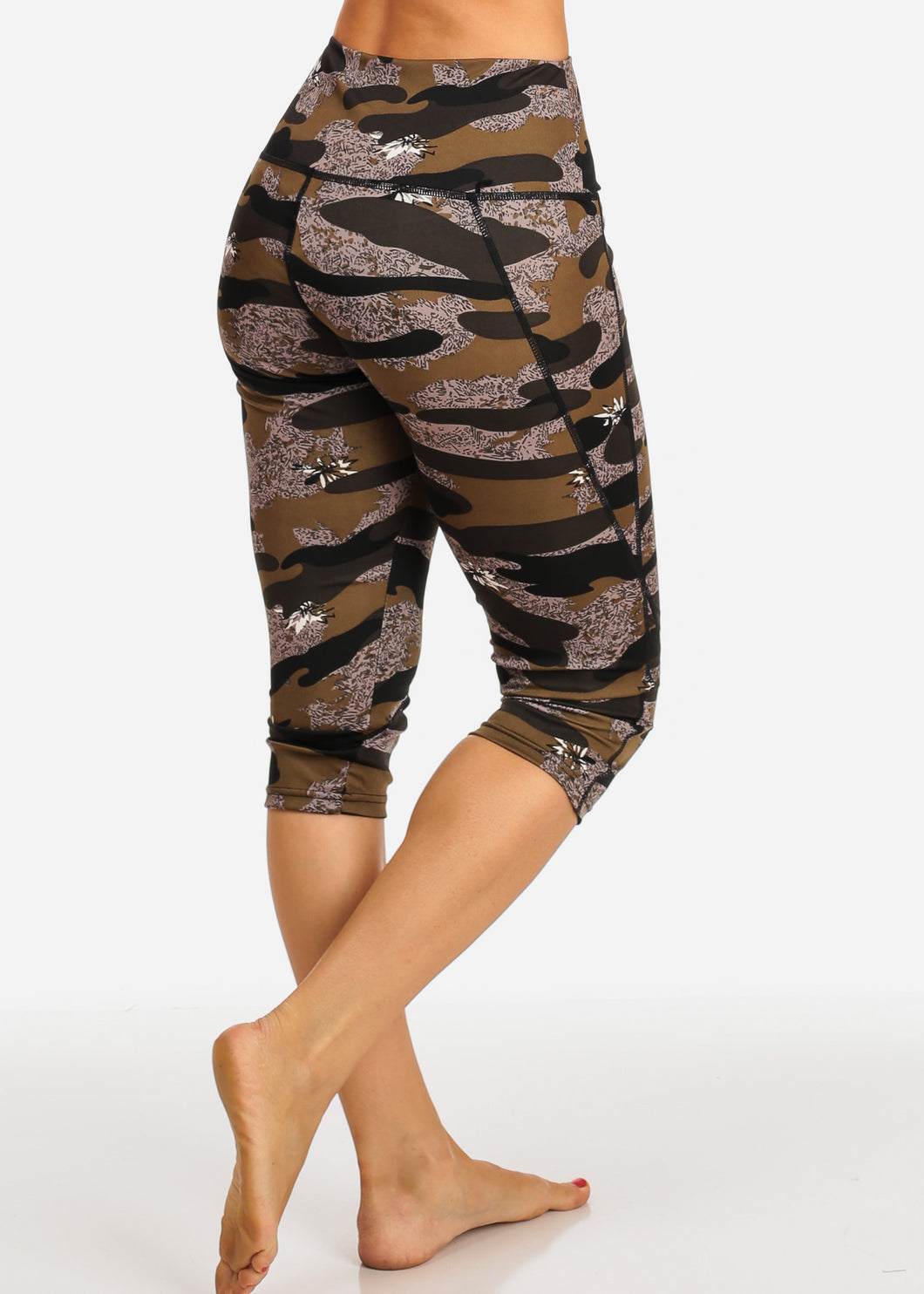 Camouflage Women's Capri Leggings Pull on Style D1098