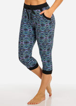 Load image into Gallery viewer, Multi Design Pattern Capri Jogger Women&#39;s Waist Band Pants Pull On Style L-292