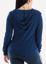 Load image into Gallery viewer, Women&#39;s Sport Blue Zip-Up Hoodie HD563