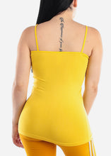 Load image into Gallery viewer, Women&#39;s Basic Spaghetti Strap Seamless Yellow T-03R