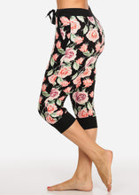 Load image into Gallery viewer, Rose Print Cropped Joggers L-491