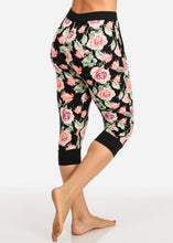 Load image into Gallery viewer, Rose Print Cropped Joggers L-491