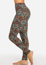 Load image into Gallery viewer, Bella Pattern Multi Color Women&#39;s Leggings Skinny Leg Pants N-213