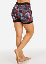 Load image into Gallery viewer, Multi Color Pattern Women,s Side Pockets Shell Shorts L-506