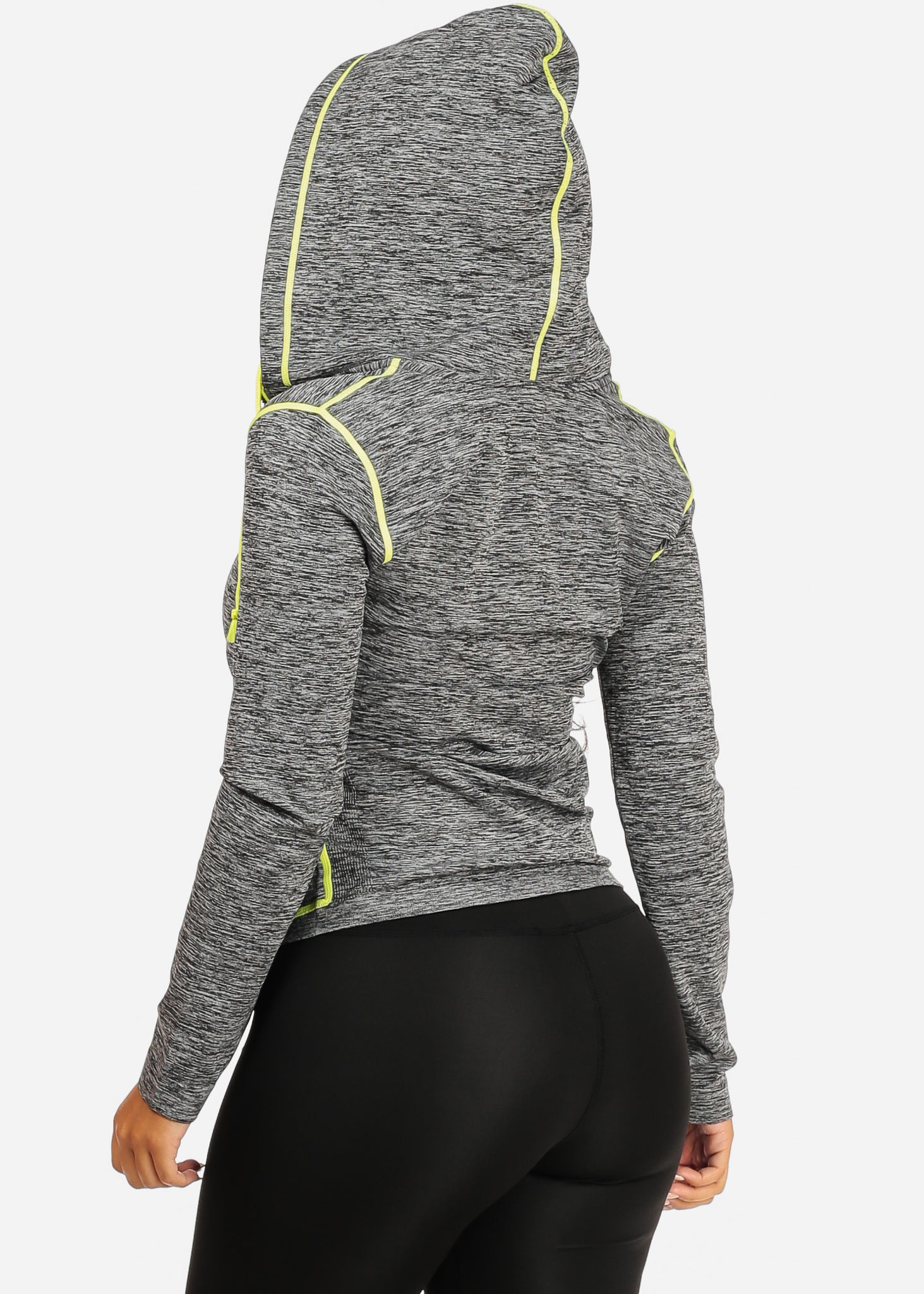 Women's Activewear Jacket, Full Zip Up Hoodie, Long Sleeve Workout Wear