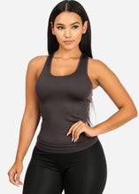 Load image into Gallery viewer, Stretchy Spandex Women&#39;s Charcoal Color Tank Top CC-0531