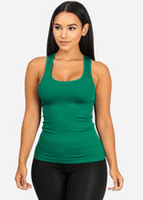 Load image into Gallery viewer, Stretchy Spandex Women&#39;s Green Color Tank Top CC-0531
