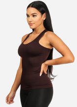 Load image into Gallery viewer, Stretchy Spandex Women&#39;s Brown Color Tank Top CC-0531