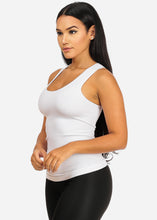 Load image into Gallery viewer, Stretchy Spandex Women&#39;s White Color Tank Top CC-0531