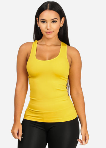 Stretchy Spandex Women's Tuscan Sun Color Tank Top CC-0531